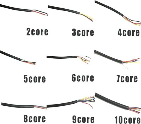 UL (PVC) Wire and Cable 10 Meter Sheath Wire 26AWG Tin-Plated Oxygen-Free Copper Cable 2 core 3 4 5 6 7 8 9 10 core DIY Data Wire Signal Charge Line(26AWG 6core) in Saudi Arabia