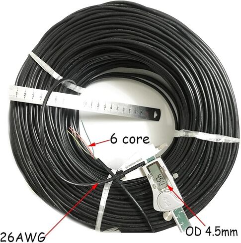 UL (PVC) Wire and Cable 10 Meter Sheath Wire 26AWG Tin-Plated Oxygen-Free Copper Cable 2 core 3 4 5 6 7 8 9 10 core DIY Data Wire Signal Charge Line(26AWG 6core) in Saudi Arabia