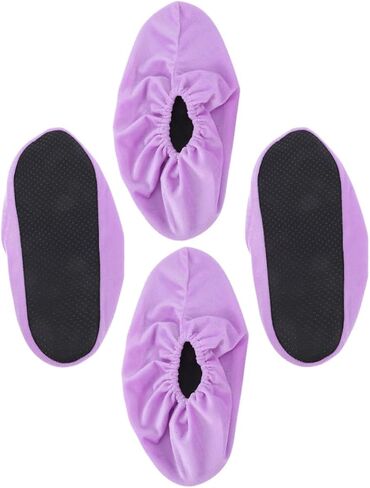 Bowling Shoe Covers for Women 2 Pairs Ultra-Flexible Easy-on Indoor Sports Shoe Protectors Non-Slip Bottom in Saudi Arabia