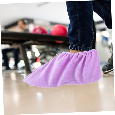 Bowling Shoe Covers for Women 2 Pairs Ultra-Flexible Easy-on Indoor Sports Shoe Protectors Non-Slip Bottom in Saudi Arabia