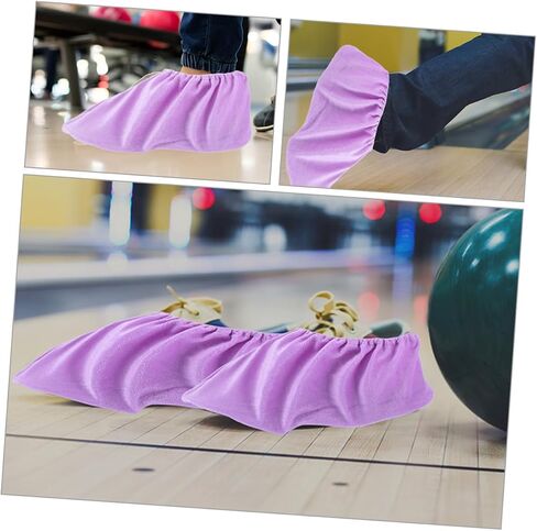 Bowling Shoe Covers for Women 2 Pairs Ultra-Flexible Easy-on Indoor Sports Shoe Protectors Non-Slip Bottom in Saudi Arabia