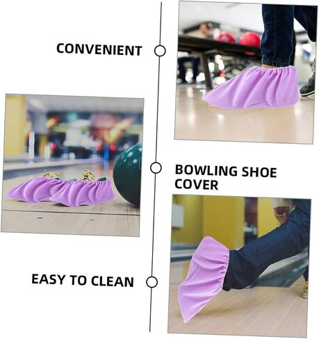 Bowling Shoe Covers for Women 2 Pairs Ultra-Flexible Easy-on Indoor Sports Shoe Protectors Non-Slip Bottom in Saudi Arabia