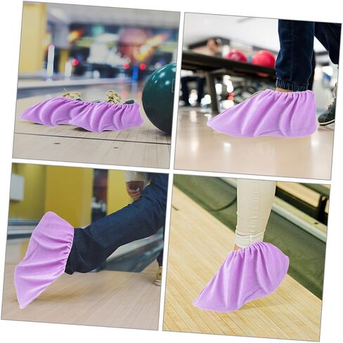 Bowling Shoe Covers for Women 2 Pairs Ultra-Flexible Easy-on Indoor Sports Shoe Protectors Non-Slip Bottom in Saudi Arabia