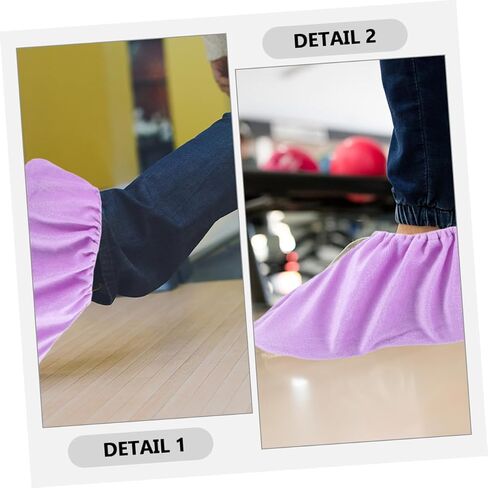 Bowling Shoe Covers for Women 2 Pairs Ultra-Flexible Easy-on Indoor Sports Shoe Protectors Non-Slip Bottom in Saudi Arabia