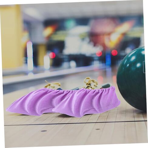Bowling Shoe Covers for Women 2 Pairs Ultra-Flexible Easy-on Indoor Sports Shoe Protectors Non-Slip Bottom in Saudi Arabia