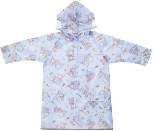 Skater KUROMI Character Rain Jacket for 43"-49" Height and Folding Umbrella 37" Set for Girls 5-7 Years Old Lavender [from Japan] in Saudi Arabia