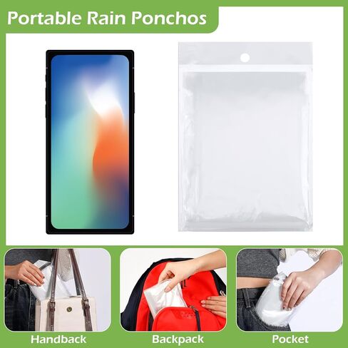 Hercicy 30 PCS Rain Ponchos يمكن التخلص منها في حالات الطوارئ بشكل كبير للأطفال يمكن التخلص منها في حالات الطوارئ الواضحة معطفات المطر السميكة للفتيان الفتيات in Saudi Arabia