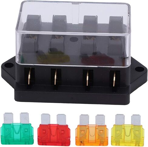 4 Way Blade Holder Box with 4pcs for 12V-24V Auto Car Marine Boat in Saudi Arabia