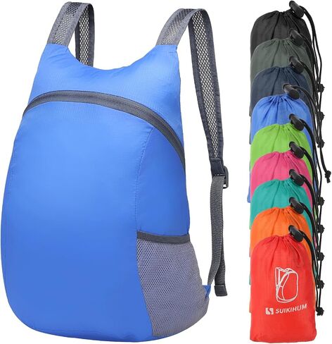 20L Ultra Heaking-Daypack Lightweight Travel Packpack يمكن تعبئتها للتخييم في الهواء الطلق ، أسود in Saudi Arabia