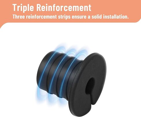 طقم توجيه Grommet Cable Cable لثقب الجدار 3/4 بوصة ، إكسسوارات جدران جدار ، بما في ذلك 4 حلقات جدار سيليكون 3/4 بوصة بتات ، 5/16 بوصة ، و 40 مقاطع سلك الحائط in Kuwait