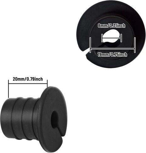 طقم توجيه Grommet Cable Cable لثقب الجدار 3/4 بوصة ، إكسسوارات جدران جدار ، بما في ذلك 4 حلقات جدار سيليكون 3/4 بوصة بتات ، 5/16 بوصة ، و 40 مقاطع سلك الحائط in Kuwait