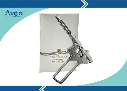 Dental Implant Anesthetic Syringe 1.8mL Pistol Style Syringe Intraligamental Dispensing Syringe | Stainless Steel Dental Instruments (1.8mL Syr-Black Handle) in Saudi Arabia
