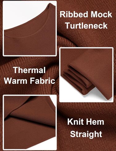 COOFANDY Mens Mock Turtleneck Sweater Long Sleeve Basic Thermal Undershirt Slim Fit Lightweight Pullover Sweaters in Saudi Arabia