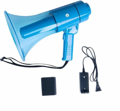 50W Portable Megaphone Bullhorn Speaker Waterproof with 1.5W LED Lights, Alarm Siren for Outdoor Rescue, Safety Drills, Indoor Use in Saudi Arabia