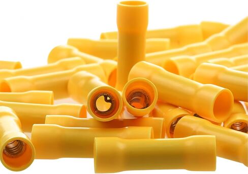 AIRIC UL Listed Red Butt Connectors Crimp Splice Terminals 100 pcs 22-16 AWG Electrical Connector, Fully Insulated PVC Wiring Crimps Terminal for 22,20,18,16 Gauge Wire in Kuwait