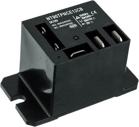 1 Pack NT90-AC120V-10X Power Relay AC 120V Coil 30A 40A SPDT(1NO 1NC) Mini Relay with Flange Mounting and 5pcs Quick Connect Terminals Wires in Kuwait