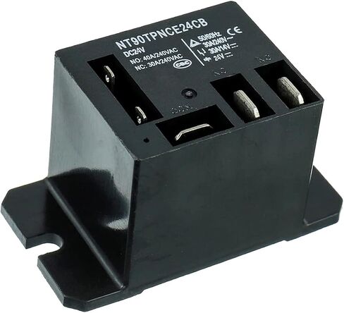1 Pack NT90-AC120V-10X Power Relay AC 120V Coil 30A 40A SPDT(1NO 1NC) Mini Relay with Flange Mounting and 5pcs Quick Connect Terminals Wires in Kuwait
