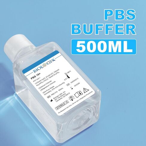 Phosphate Buffered Saline 10×, 500ml Lab PBS Buffer 0.1um Filtration, 7.4±0.1pH, Sterilize, 10 ×Concentrate, 500ml/Bottle in Saudi Arabia