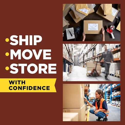 شريط تغليف Scotch Commercial Grade Shipping Pack، 1. 8 بوصة × 54. 6 بوصة، بكرة واحدة، شفافة (3750) in Kuwait