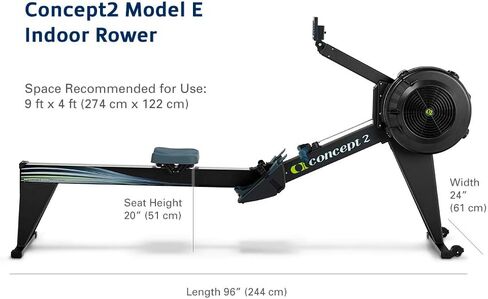 Concept2 Rowerg آلة التجديف الداخلي مع أرجل طويلة - شاشة PM5 ، حامل الجهاز ، مقاومة هواء قابل للتعديل ، تخزين سهل in Kuwait
