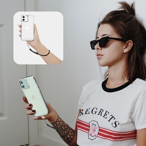 Phone Charm with Gold Metal Chain Detachable iPhone Lanyard Hand Wrist Smartphone Strap Finger Grip Strap with 3 Patches Tether CellPhone Stand Holder Universal for iPhone 16 Pro Max 15 14 13 Charms in Kuwait