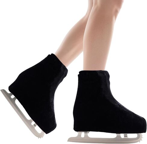 أغطية التمهيد Ifoyo Ice Skate ، وملحقات التزلج للتزلج على التزلج ، أو أغطية التمهيد للتزلج لأحذية التزلج أو الجليد ، وغطاء أحذية التزلج للأطفال البالغين (الأسود) in Kuwait