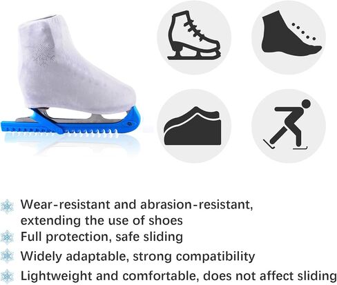 أغطية التمهيد Ifoyo Ice Skate ، وملحقات التزلج للتزلج على التزلج ، أو أغطية التمهيد للتزلج لأحذية التزلج أو الجليد ، وغطاء أحذية التزلج للأطفال البالغين (الأسود) in Kuwait