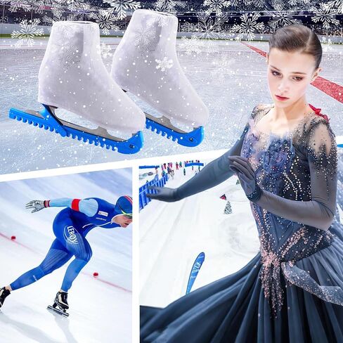 أغطية التمهيد Ifoyo Ice Skate ، وملحقات التزلج للتزلج على التزلج ، أو أغطية التمهيد للتزلج لأحذية التزلج أو الجليد ، وغطاء أحذية التزلج للأطفال البالغين (الأسود) in Kuwait