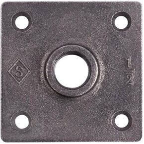 0.5 in. Iron Black Flange Pack of 2 in Saudi Arabia