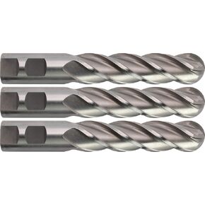 CME 3 PCS M42 طواحين نهاية الكوبالت ، أنف الكرة ، مشرق (غير مصقول) ، 1 "قطر الطاحونة ، 4" طول القطع ، 6 1/2 "الطول الكلي ، 4 الفلوت ، القطع المركزية in Kuwait