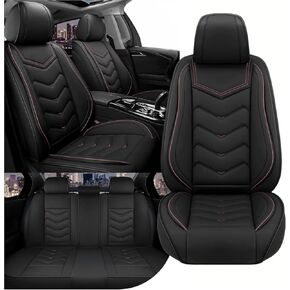 Car Seat Covers for Toyota Corolla 2000-2025, Stylish Sport Seat Cover, Premium Nappa Leather Car Seat Cover. Automobile Seat Covers Sets.(Standard 5 Seats/Black Red) in Kuwait