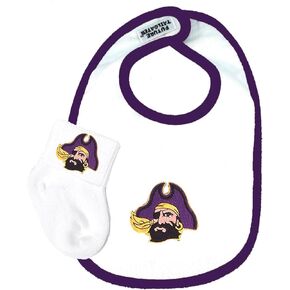 شرق كارولينا ecu القراصنة القطن bib وجوارب مجموعة in Kuwait