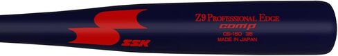 SSK Z9 Professional Edge Comp Coaches Wood Fungo Bat 33" 35" 37" - Baseball & Softball – 22+ Colors - 60 Day Warranty (33", Natural/Navy/Red) in Saudi Arabia