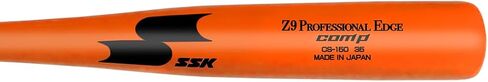 SSK Z9 Professional Edge Comp Coaches Wood Fungo Bat 33" 35" 37" - Baseball & Softball – 22+ Colors - 60 Day Warranty (35", Natural/Orange/Black) in Saudi Arabia