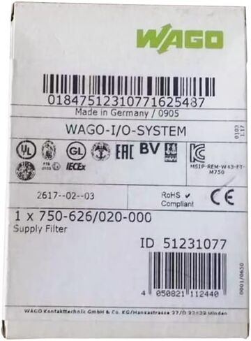 750-626丨1pcs 100% New I/O-System 750-626/020-000 Wide Temperature Module (750-626) in Saudi Arabia