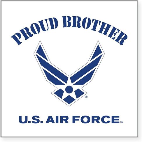 CafePress Proud US Air Force Brother Square Sticker 3 X 3 Square Bumper Sticker Car Decal in Kuwait