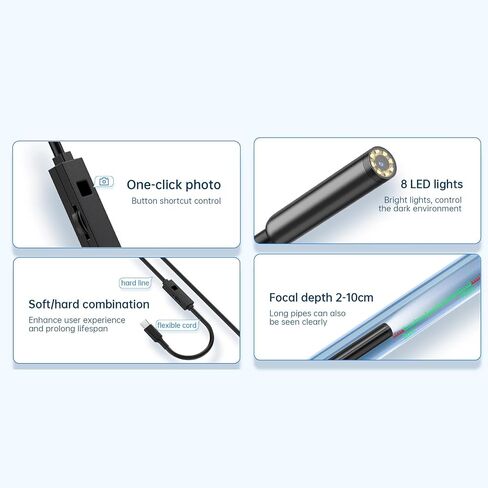 Endoscope Camera 5MP HD IP67 Inspection Snake Borescope 5meter for Car Engine PCB Inspection in Saudi Arabia