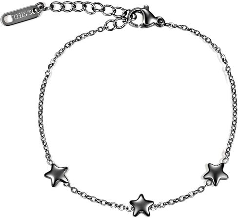 Dainty Star Bracelet for Women,Stainless Steel 3 Stars Chain Adjustable Size in Saudi Arabia