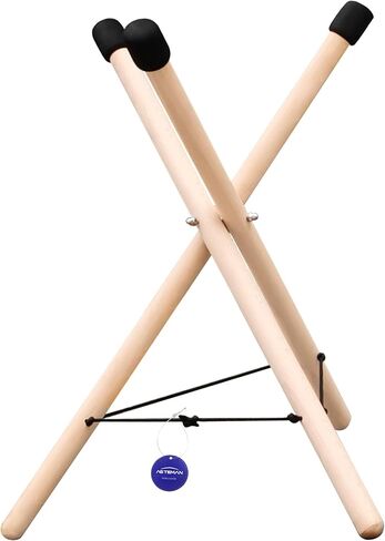 ASTEMAN Handpan Stand – Adjustable Wooden Triangle Drum Stand, Compatible with Handpans/Tongue Drums/Steel Tongue Drums, Fits 12-22 Inch Instruments (Short Wooden Drum Stand) in Kuwait