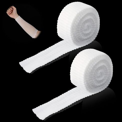 Grevosea 2 Roll 2m Stockinette Tubing for Arm, Elastic Tubular Bandage Net Wound Dressing Compression Bandage Wrap Tubular Gauze Sleeve Without The Use of Adhesive Tape (Size 3) in Saudi Arabia