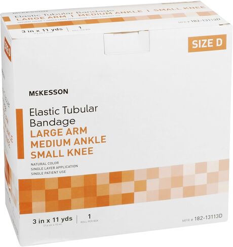 McKesson Elastic Tubular Support Bandage, Large Knee/Medium Thigh, Size F, 4 in by 11 yds, 1 Count, 1 Pack in Saudi Arabia