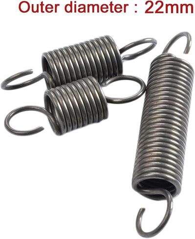 ربيع آلات البناء الصناعية ربيع 1PCs شد التلسكوبي القطر الفولاذ الفولاذ قطره 2.5 مم القطر الخارجي 22 مم طول 60 مم-500 مم من الصلب ل DIY in Saudi Arabia