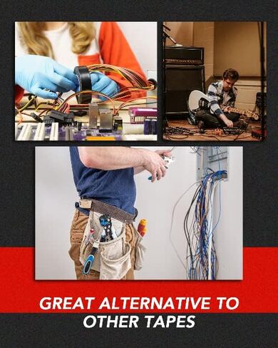 Gaffers Tape - 4 Inch by 40 Yards in Black - Get 33% More! High End Professional Grade - The Perfect Alternative to Duct and Electrical Tape, and Other Adhesives in Saudi Arabia