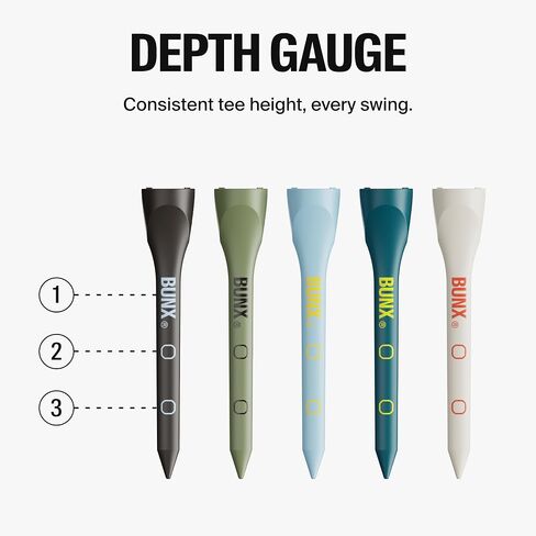 BUNX Golf Tees – Strong Plastic Tee 2.75" | Unbreakable 3X Stronger | Best Golf Accessories for Men or Women | 27-Pack | No Friction Head for Distance | V-Slot for Straight Shots in Saudi Arabia