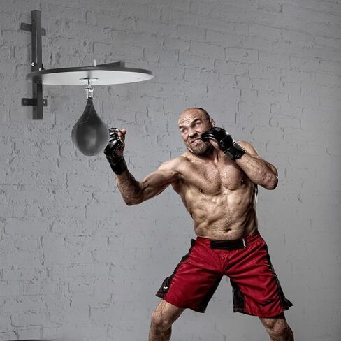 Speed Bag Platform Kit Heavy Duty Boxing Training Equipment with Punching Ball Wall-Mounted Speed Bag Stand with Pump 360° Swivel Fitness Training Punching Bags in Kuwait