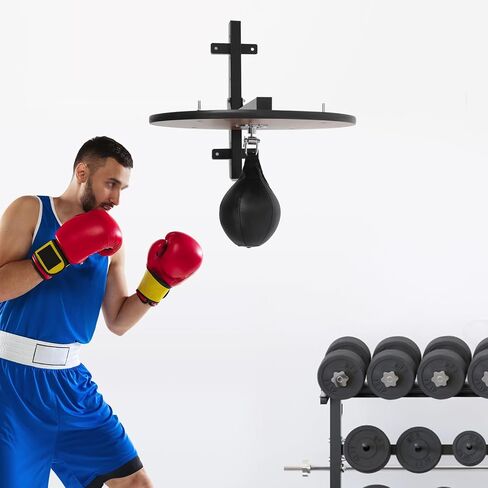 Speed Bag Platform Kit Heavy Duty Boxing Training Equipment with Punching Ball Wall-Mounted Speed Bag Stand with Pump 360° Swivel Fitness Training Punching Bags in Kuwait
