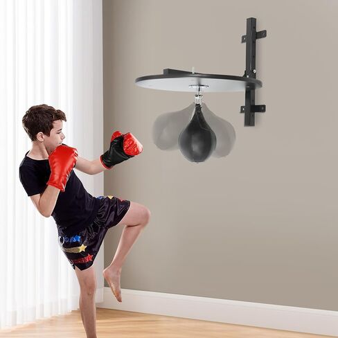 Speed Bag Platform Kit Heavy Duty Boxing Training Equipment with Punching Ball Wall-Mounted Speed Bag Stand with Pump 360° Swivel Fitness Training Punching Bags in Kuwait