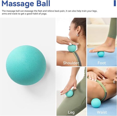 5 in 1 Foam Roller Set - Back Roller Foam, Massage Roller Stick, Massage Ball, Resistance Band for Physical Therapy & Deep Tissue Muscle Massage (Green) in Saudi Arabia