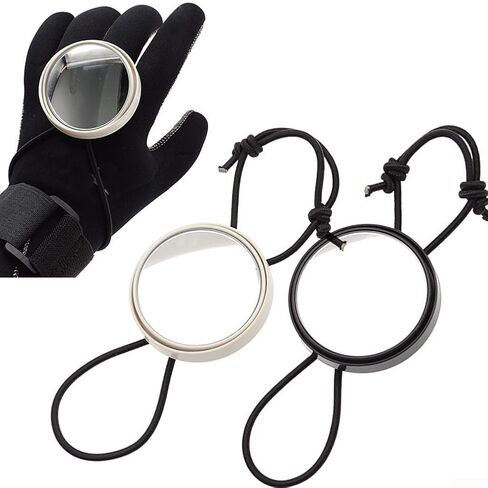 Scuba Diving Wrist Mirror With Adjustable Strap For Safety And Equipment Inspection, Waterproof Underwater Observation Tool Scuba Accessories, Underwater Mirror With Elastic Band(black) in Saudi Arabia