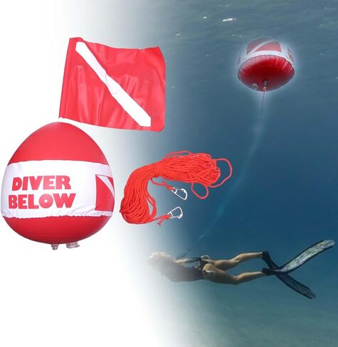 Buoy Dive Flag Float Signal Diver Below Floater, Dive Flag Float Inflatable Signal Floater for Scuba Diving, Signaling in Saudi Arabia